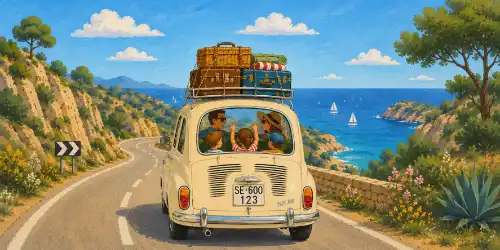 Ilustración Seta 600. Nos vamos de vacaciones