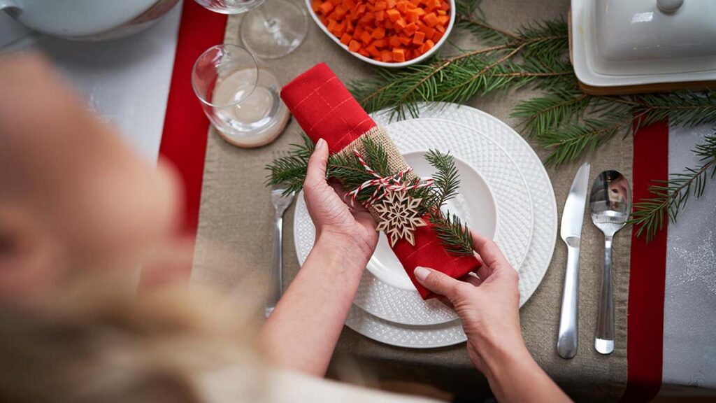decoracion mesa navidad