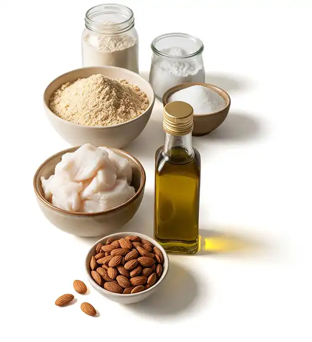 Materias primas de los Polvorones de Estepa - La Fortaleza