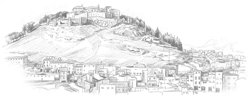 Ilustración del pueblo de Estepa